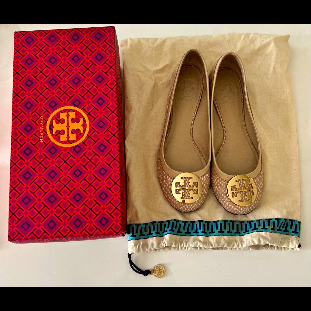 Minnie Travel Ballet Flat, Embossed Leather